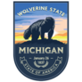Michigan State Emblem with Wolverine Sticker