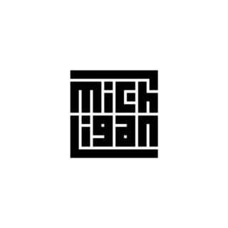 Michigan Typography Logo Sticker