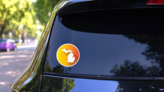 Michigan, Usa Symbol Gradient Sticker on a Rear Car Window (New) example