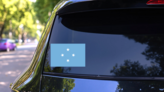 Micronesia Flag Sticker on a Rear Car Window (New) example