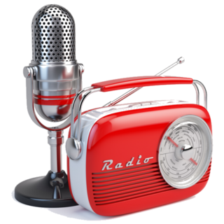 Microphone And Retro Radio 1950s Style Sticker