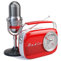 Microphone And Retro Radio 1950s Style Sticker