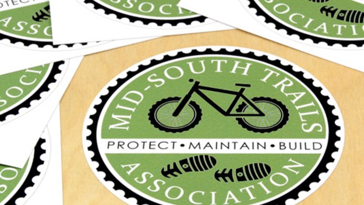 Mid-South Trails Association Custom Circle Stickers