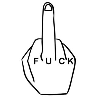 Middle Finger F*** Sticker