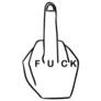 Middle Finger F*** Sticker