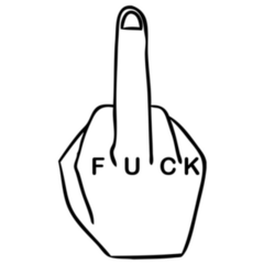 Middle Finger F*** Sticker