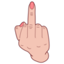 Middle Finger Fuck Off Illustration Sticker