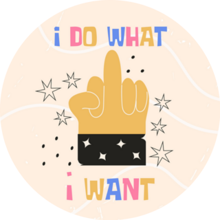 Middle Finger I Do What I Want Sticker