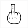 Middle Finger Icon Sticker