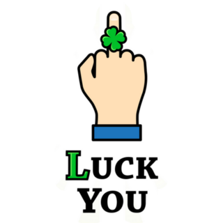 Middle Finger  Luck You  Sticker