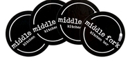 Middle Fork Kitchen Bar Custom Circle Stickers