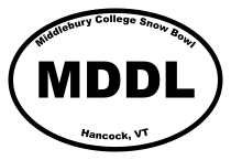 Middlebury College Snow Bowl Oval Sticker