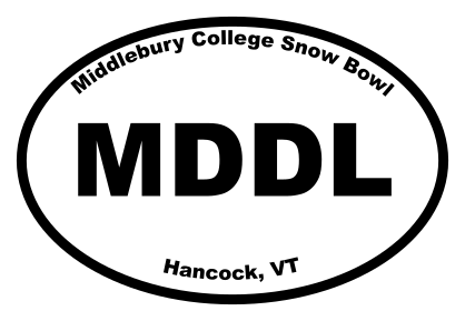 Middlebury College Snow Bowl Oval Sticker