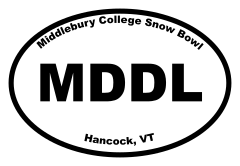 Middlebury College Snow Bowl Oval Sticker