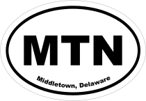 Middletown, Delaware Oval Stickers