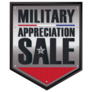 Military Appreciation Sale Shield Sticker