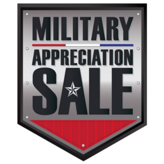 Military Appreciation Sale Shield Sticker