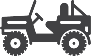 Military Off Road Vehicle Icon Sticker