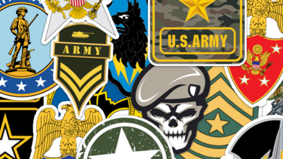 Military Stickers Collage