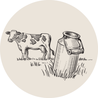 Milk Cans With Grass Country Style Sticker
