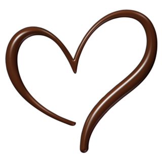 Milk Chocolate Heart Sticker