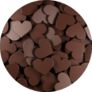 Milk Chocolate Hearts Background Sticker