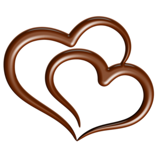 Milk Chocolate Hearts Sticker 