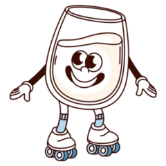 Milk Glass Skating Sticker