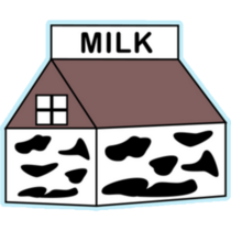 Milk Shop Logo Farmer Sticker