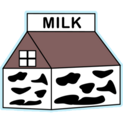 Milk Shop Logo Farmer Sticker