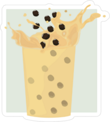 Milk Splash Boba Sticker