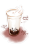Milk Tea Fruity Tea Sticker