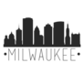 Milwaukee Wisconsin City Skyline Lettering Silhouette Sticker
