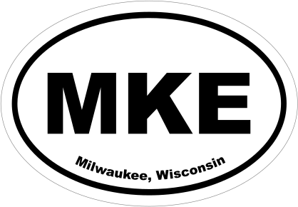 Milwaukee, Wisconsin Oval Stickers