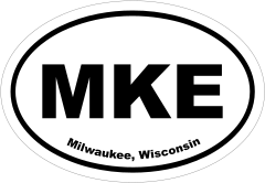 Milwaukee, Wisconsin Oval Stickers