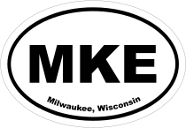 Milwaukee, Wisconsin Oval Stickers