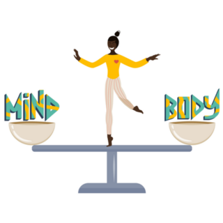 Mind Body Balance Illustration Sticker