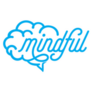 Mindful Brain Logo In Blue Sticker