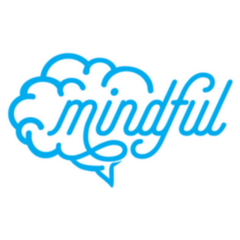 Mindful Brain Logo In Blue Sticker