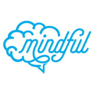 Mindful Brain Logo In Blue Sticker