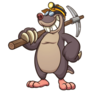 Miner Mole Axe Sticker