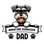 Mini Schnauzer Dad Sticker