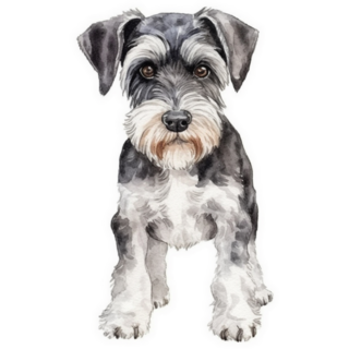Mini Schnauzer Stands Sticker