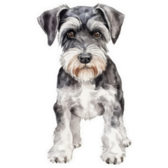 Mini Schnauzer Stands Sticker