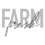 Minimal Typographic Farm Fresh Sticker
