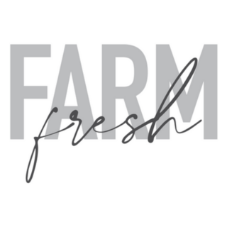 Minimal Typographic Farm Fresh Sticker