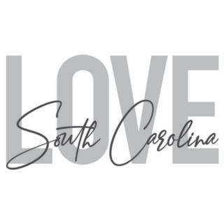 Minimal Typographic  love South Carolina Sticker