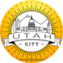 Minimal Utah City Linear Skyline With Typographic Design Sticker