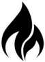 Minimalist Flame Sticker
