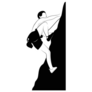 Minimalist Rock Climbing Sticker